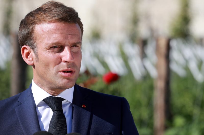 French President Macron visits Chambord castle