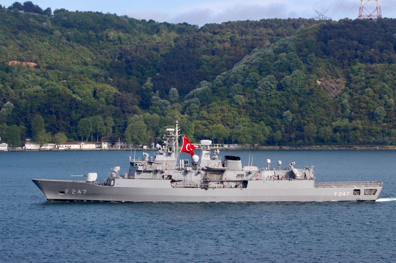 Turkish Navy frigate TCG Kemal Reis (F-247) is pictured in