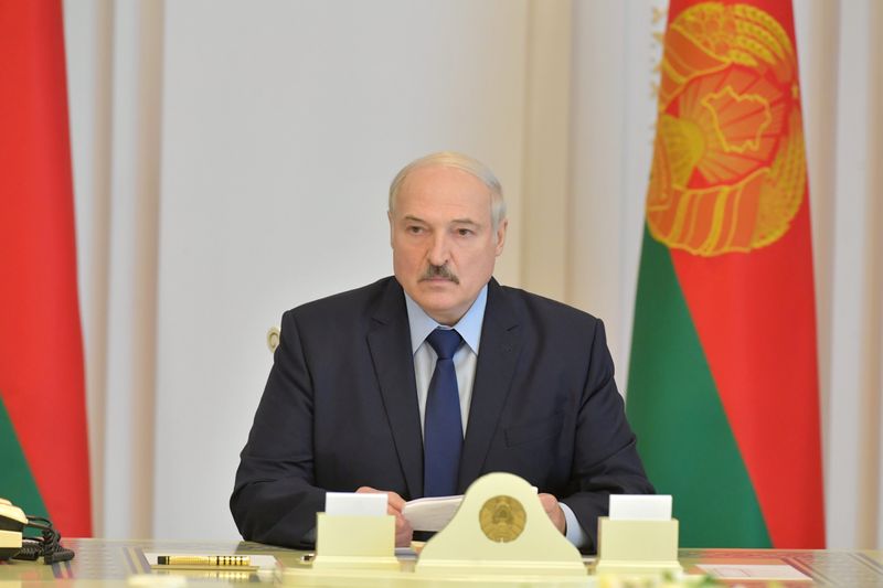 Belarusian President Lukashenko chairs a meeting in Minsk