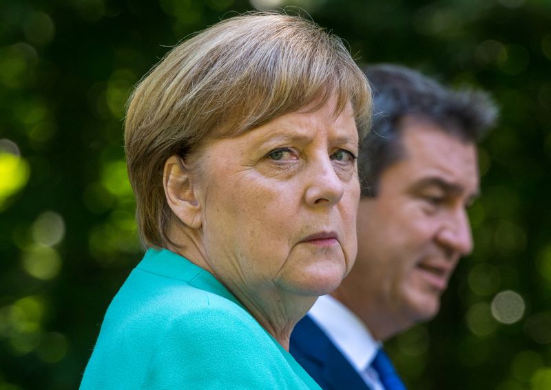 FILE PHOTO: German Chancellor Merkel attends Bavarian cabinet meeting at