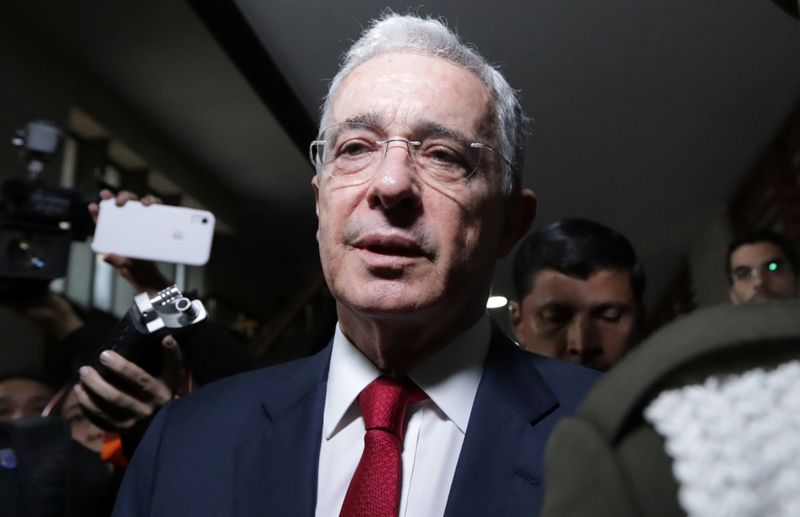 Colombia’s former president Uribe testifies in private hearing at Supreme
