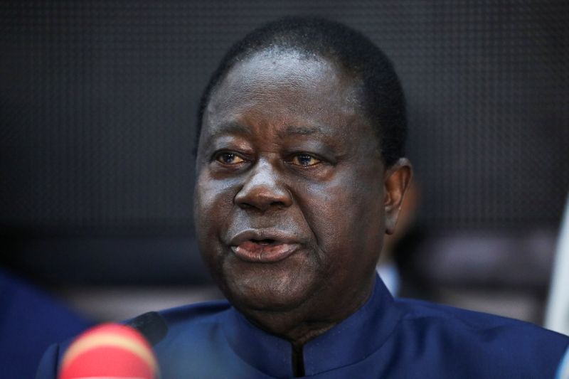 Former Ivory Coast President Henri Konan Bedie, candidate of the