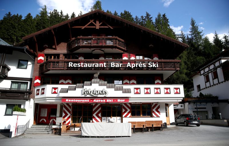 A general view of the Kitzloch apres-ski bar in Ischgl