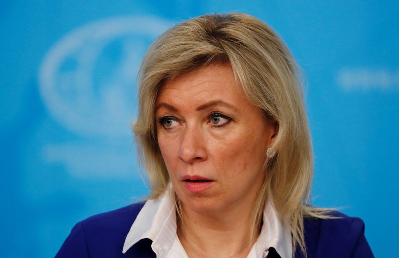 Russia’s Foreign Ministry spokeswoman Maria Zakharova attends the annual news