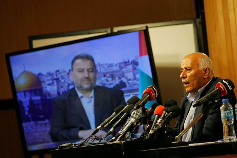 FILE PHOTO: Senior Fatah official Jibril Rajoub speaks as deputy