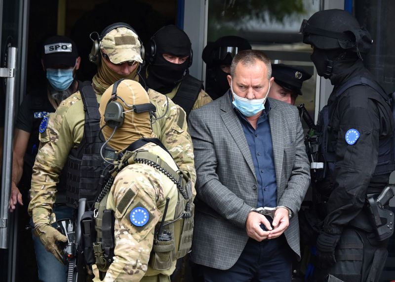 Special police units from EULEX arrest Hysni Gucati, leader of