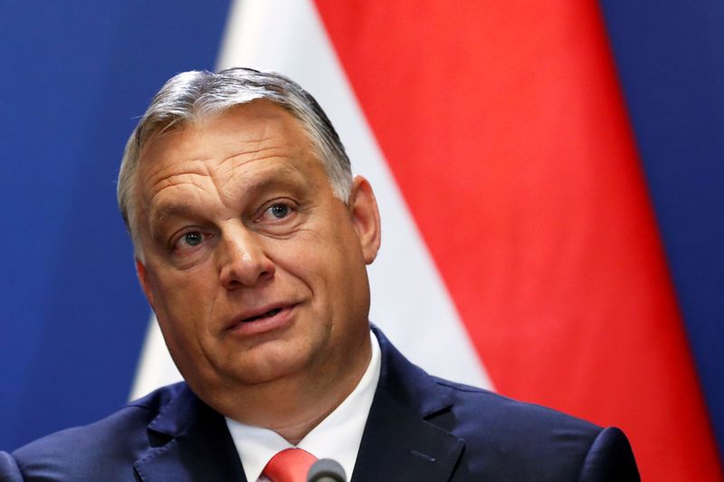 FILE PHOTO: Hungary’s PM Orban holds news conference in Budapest