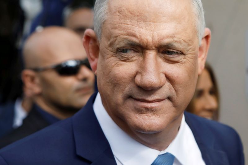 FILE PHOTO: Leader of Blue and White party, Benny Gantz