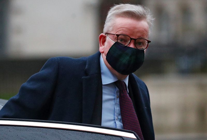 Michael Gove arrives at Cabinet Office in London