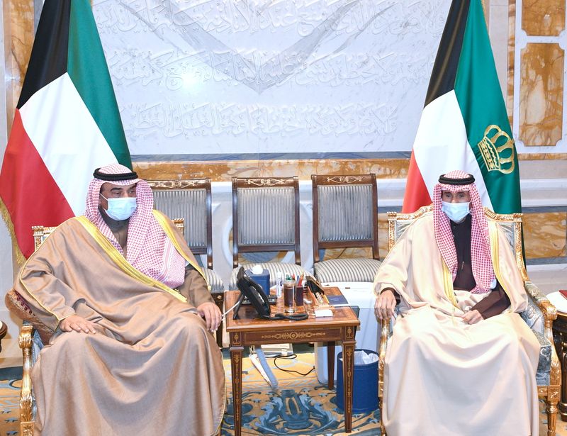 Kuwait’s Prime Minister Sabah al-Khalid al-Sabah meets with the emir,
