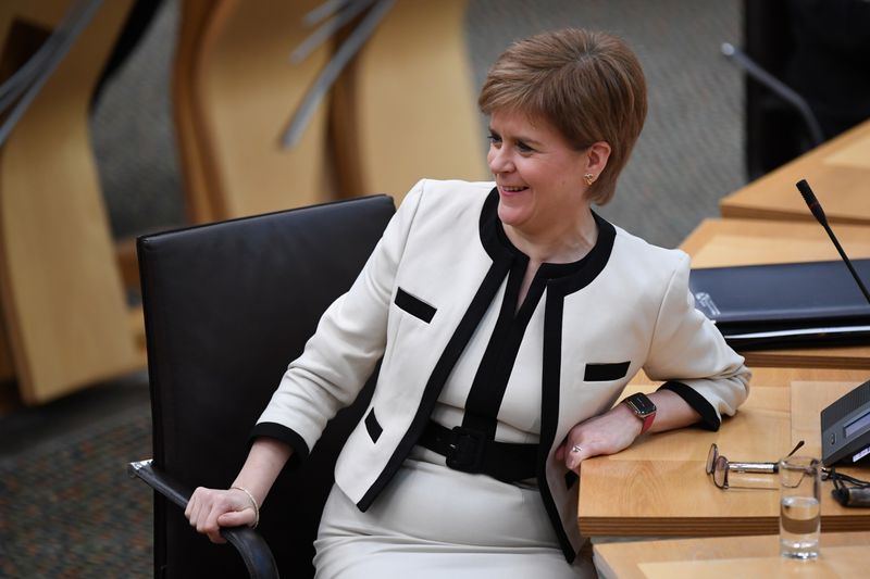 Scotland’s First Minister Nicola Sturgeon, attends the First Minister’s Questions