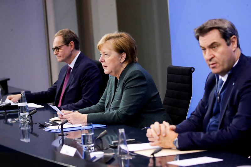 News conference about further COVID-19 measures, at the Chancellery in