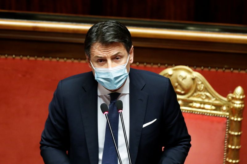 Italian PM Conte faces a confidence vote at the upper