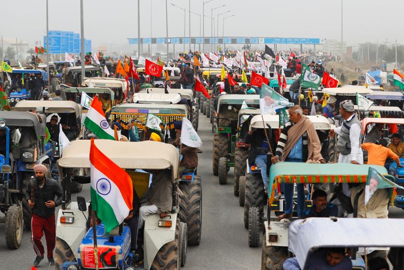 FILE PHOTO: Rally to protest against the newly passed farm