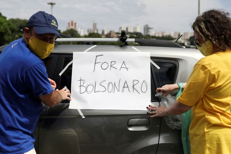 Protest against Brazil’s President Jair Bolsonaro in Sao Paulo