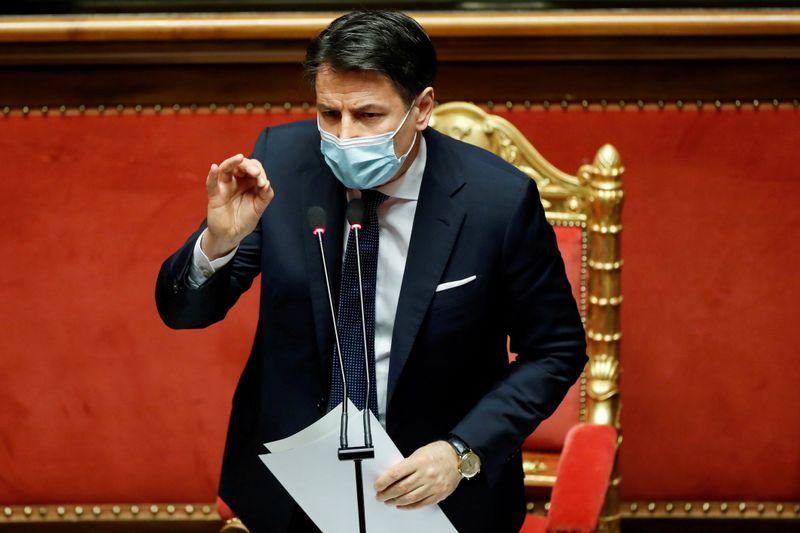 FILE PHOTO: Italian PM Conte faces a confidence vote at