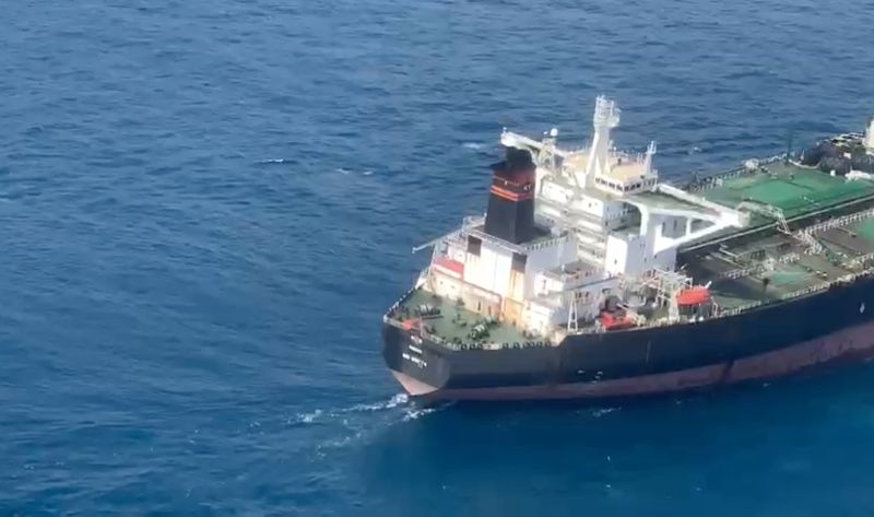 Panamanian-flagged MT Freya tanker is escorted to Batam, Riau Islands