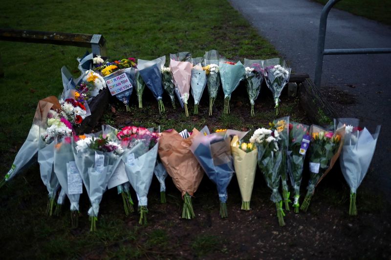 Flowers are seen near the residence of Captain Sir Tom