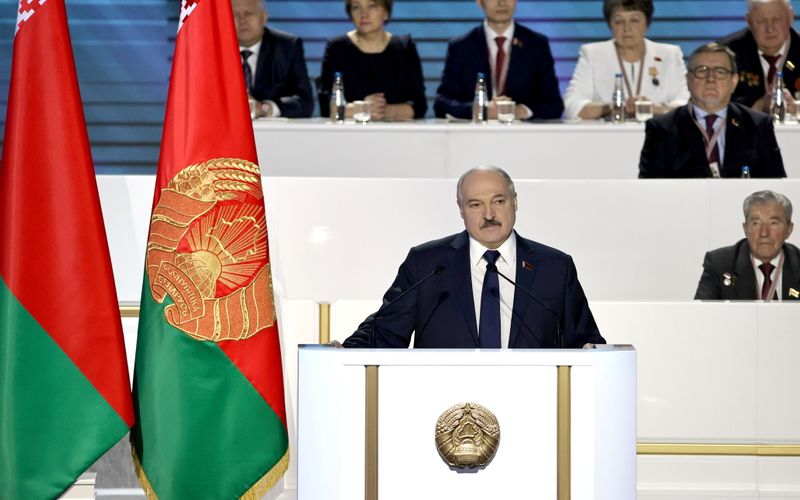 Belarusian President Alexander Lukashenko attends the All Belarusian People’s Assembly
