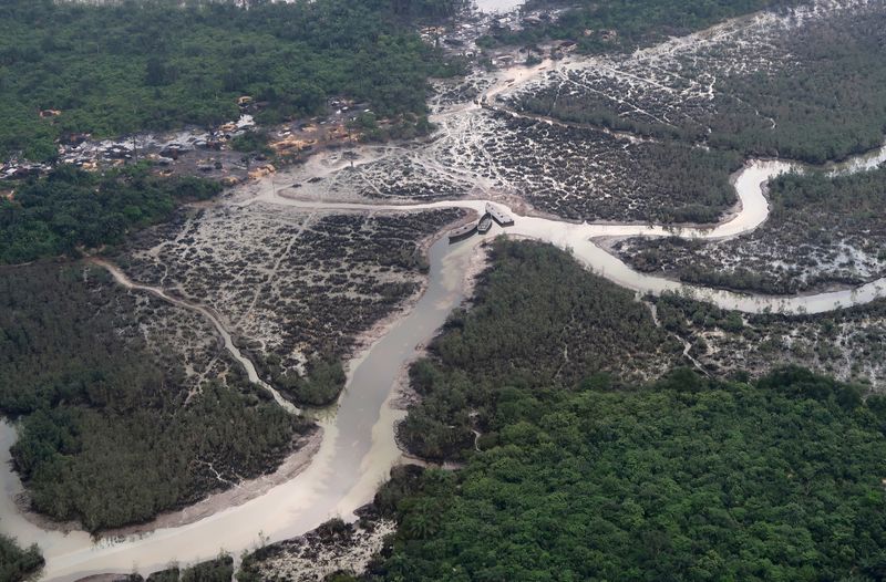 FILE PHOTO: An overview of the Niger delta where signs