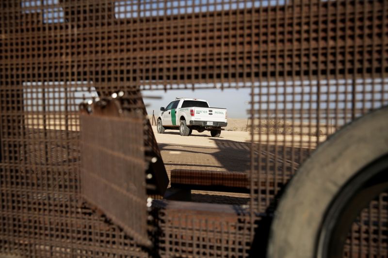 A vehicle of U.S. Border Patrol is seen near the