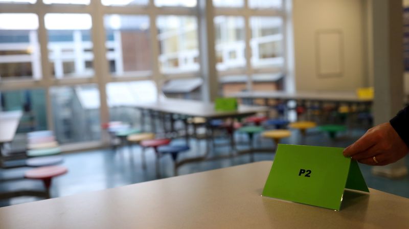 Staff make preparations for the return of pupils on Monday