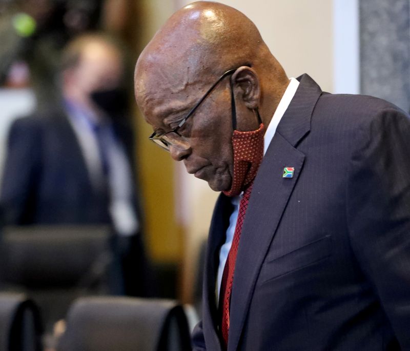 FILE PHOTO: South Africa’s former president Zuma to appear before