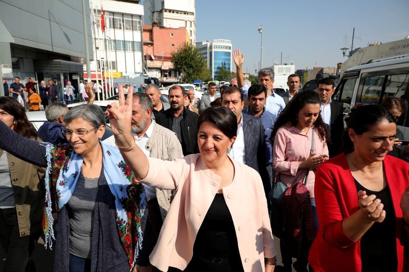 FILE PHOTO: HDP co-leader Pervin Buldan takes part in a