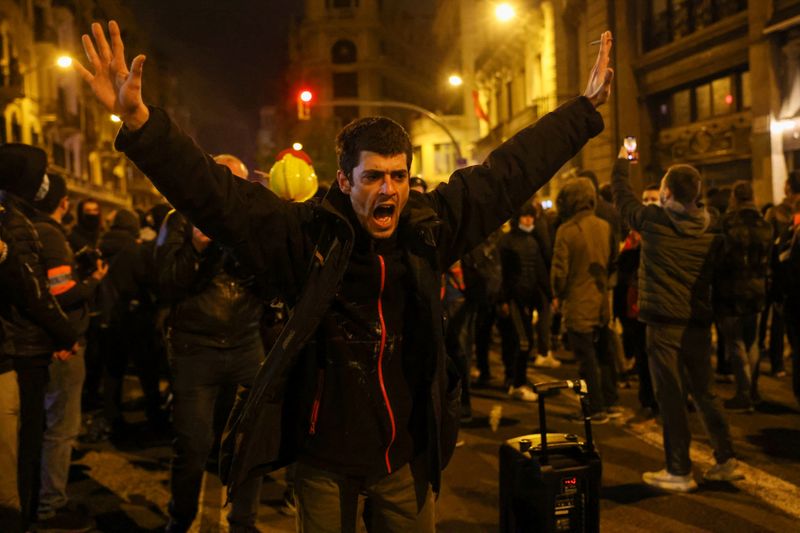 Protests over jailed rapper expose growing frustration among Spanish youth