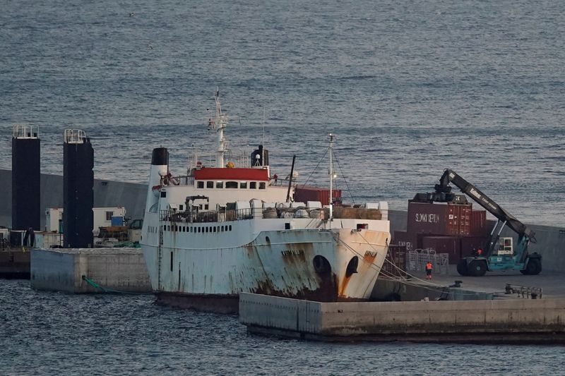 Livestock ship “Karim Allah” carrying Spanish cattle stranded on ship