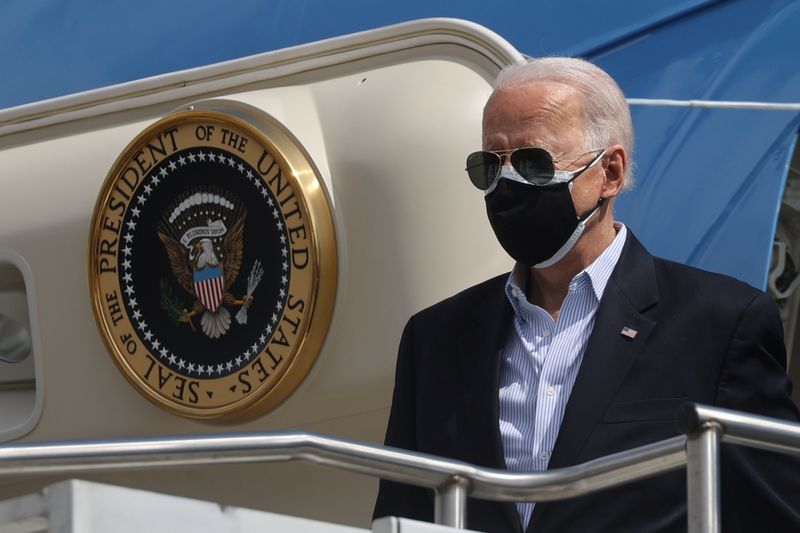 U.S. President Joe Biden and his wife Jill Biden arrive