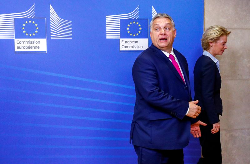 FILE PHOTO: Hungarian Prime Minister Viktor Orban meets European Commission