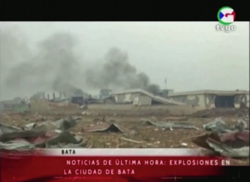 Large explosions hit Equatorial Guinea city of Bata, says local