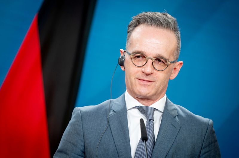 German Foreign Minister Heiko Maas addresses the media in Berlin