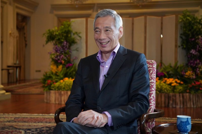 FILE PHOTO: Singapore’s Prime Minister Lee Hsien Loong speaks during