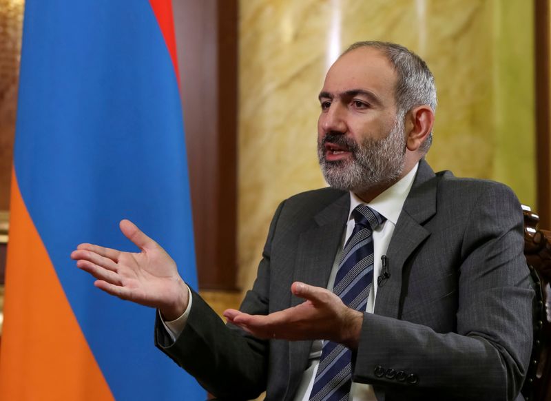 FILE PHOTO: Armenian Prime Minister Nikol Pashinyan is pictured during