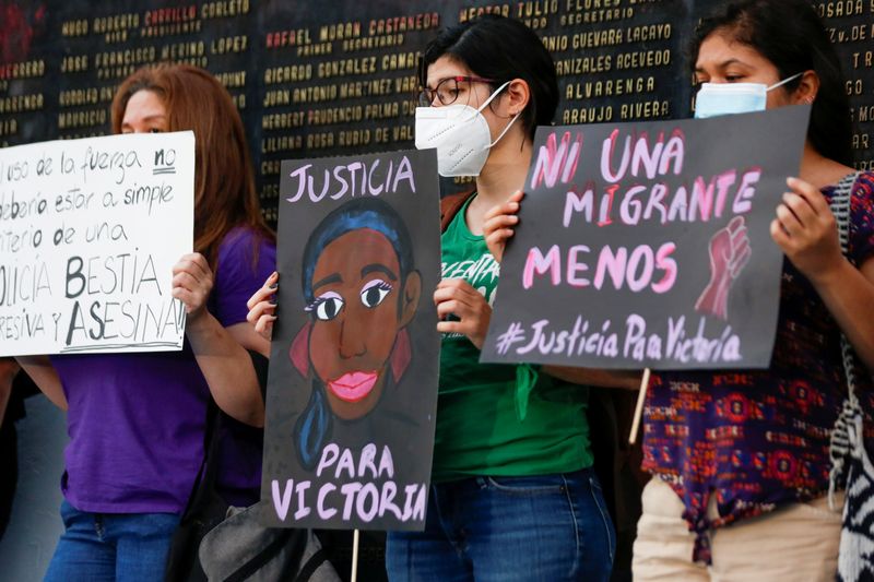 FILE PHOTO: Women protest against the murder of Victoria Salazar