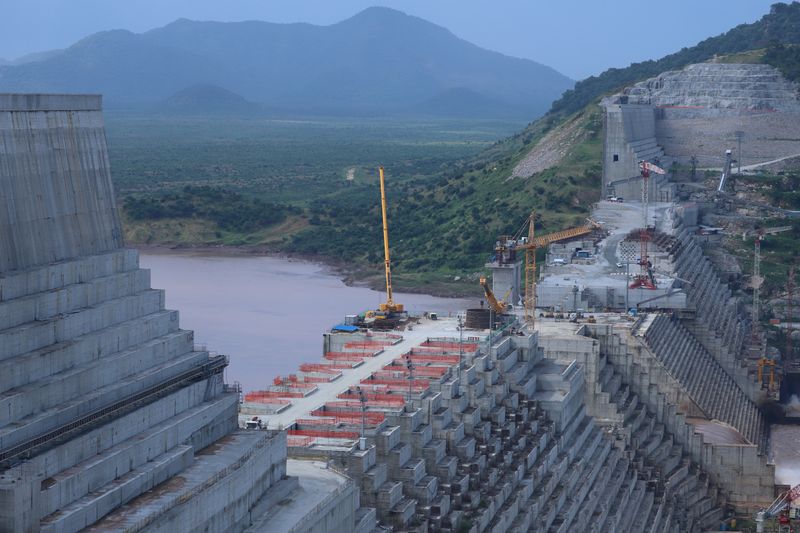 Ethiopia’s Grand Renaissance Dam is seen as it undergoes construction
