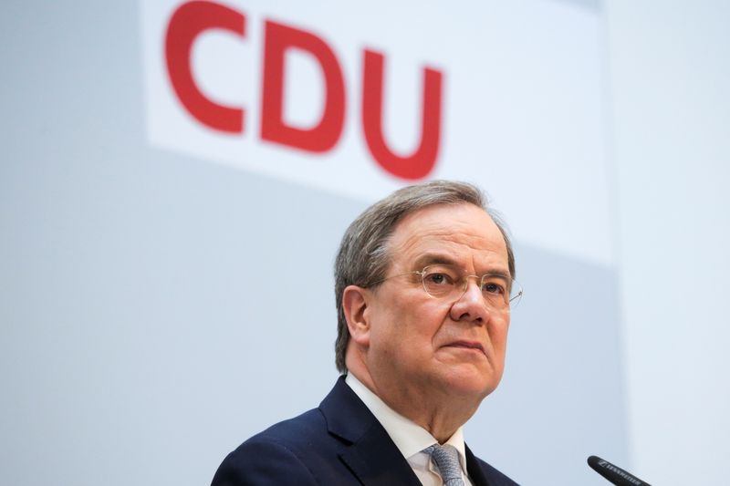 German CDU Party Leader Laschet holds news conference