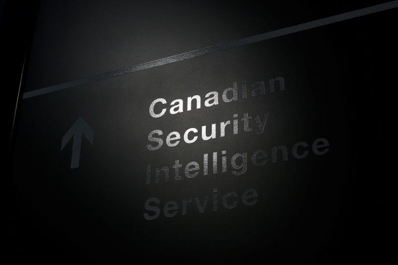 FILE PHOTO: A sign is pictured outside the CSIS headquarters