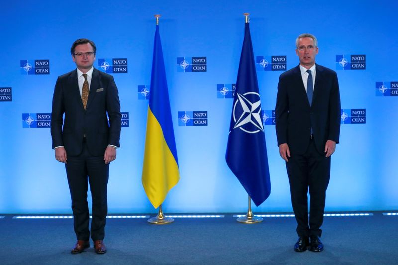 NATO Secretary General Stoltenberg meets Ukrainian Foreign Minister Kuleba in