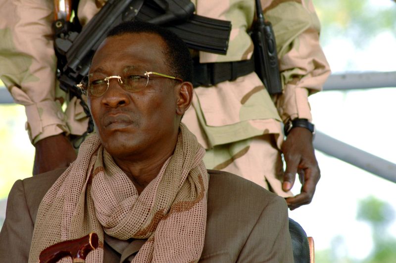FILE PHOTO: Chad President Deby watches rally in N’Djamena
