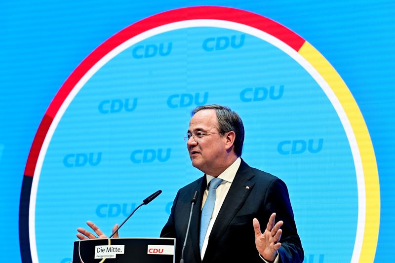 FILE PHOTO: CDU chief Laschet gives a news conference in