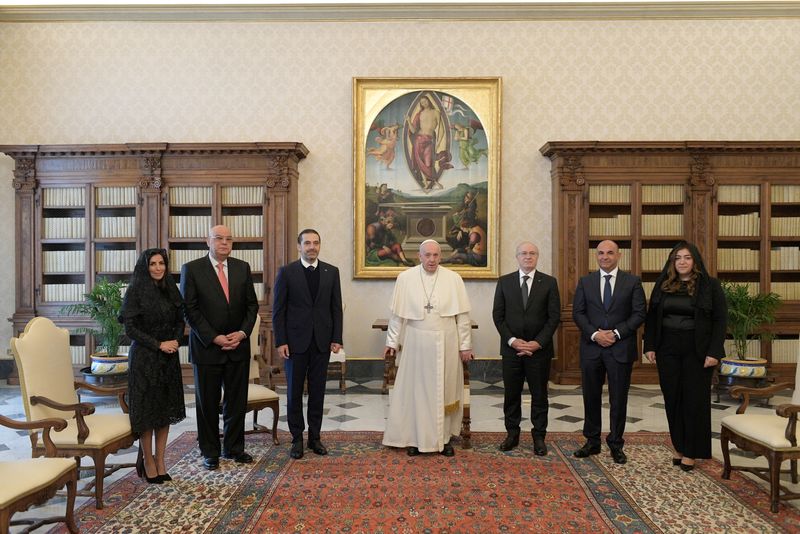 Pope Francis meets with Lebanese Prime Minister designate Saad al-Hariri