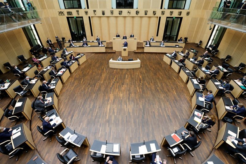 German upper house of parliament Bundesrat discusses the Infection Protection