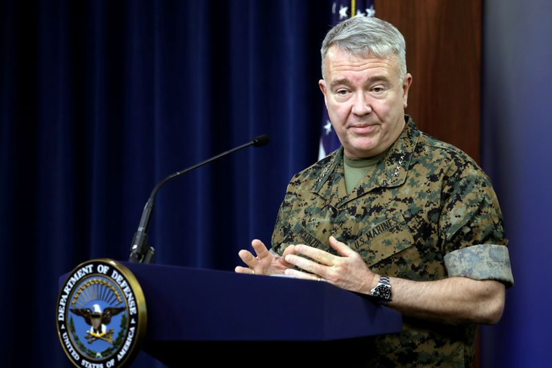 FILE PHOTO: Marine Corps Gen. Kenneth McKenzie news conference