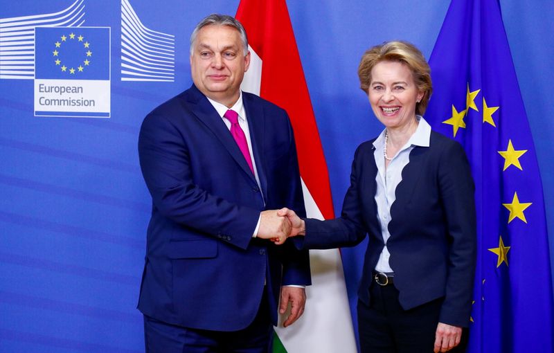 FILE PHOTO: Hungarian Prime Minister Viktor Orban meets European Commission