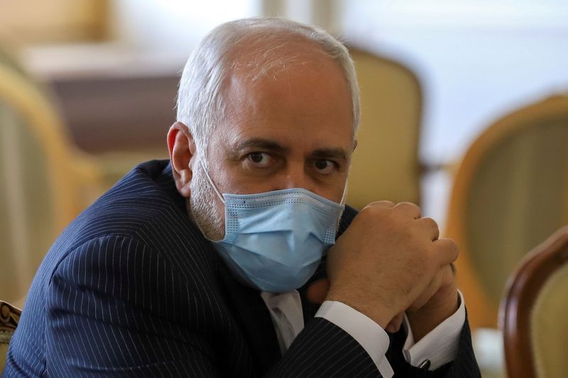 FILE PHOTO: Iran’s Foreign Minister Mohammad Javad Zarif looks on