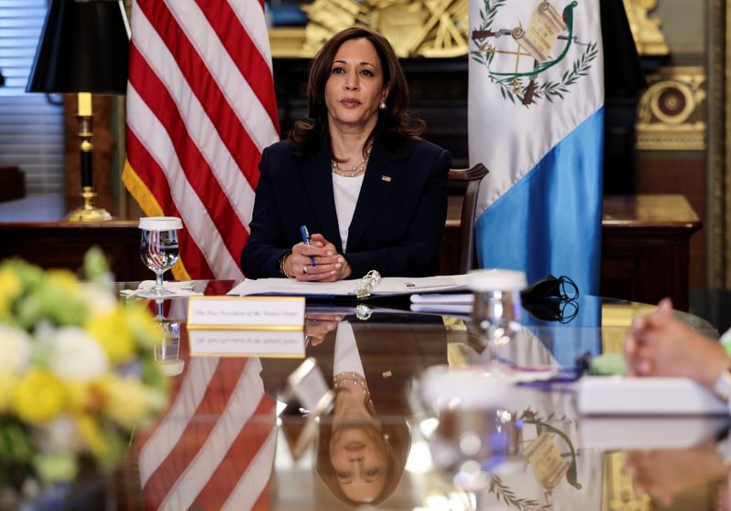 U.S. Vice President Harris holds videoconference with Guatemala’s President Giammattei