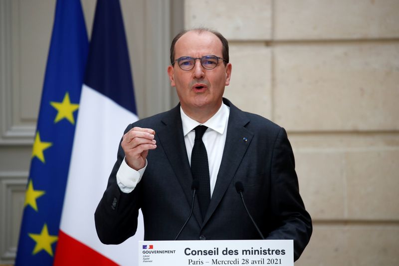 French Prime Minister Jean Castex attends a news conference on